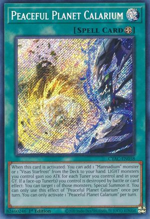 Image of Peaceful Planet Calarium [CYAC-EN058] Secret Rare