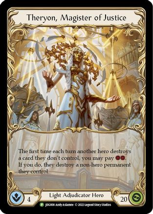 Image of Theryon, Magister of Justice [JDG008] (Promo)  Rainbow Foil