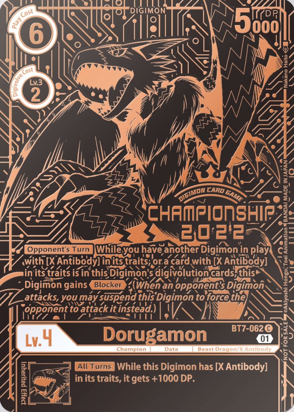 Image of Dorugamon [BT7-062] (2022 Championship Finals 3rd Place) [Next Adventure Promos]
