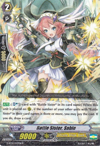 Image of Battle Sister, Sable (G-BT12/027EN) [Dragon King's Awakening]
