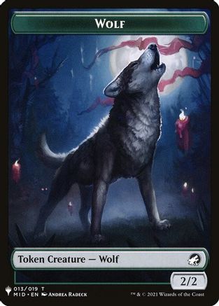 Image of Wolf // Soldier Double-Sided Token [Secret Lair: From Cute to Brute Tokens]