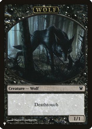 Image of Wolf // Cat Double-Sided Token [Secret Lair: From Cute to Brute Tokens]