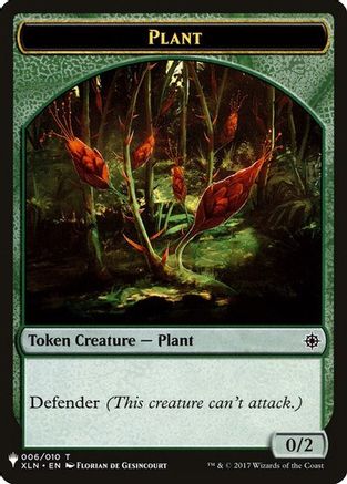 Image of Plant // Chandra, Roaring Flame Emblem Double-Sided Token [Secret Lair: From Cute to Brute Tokens]