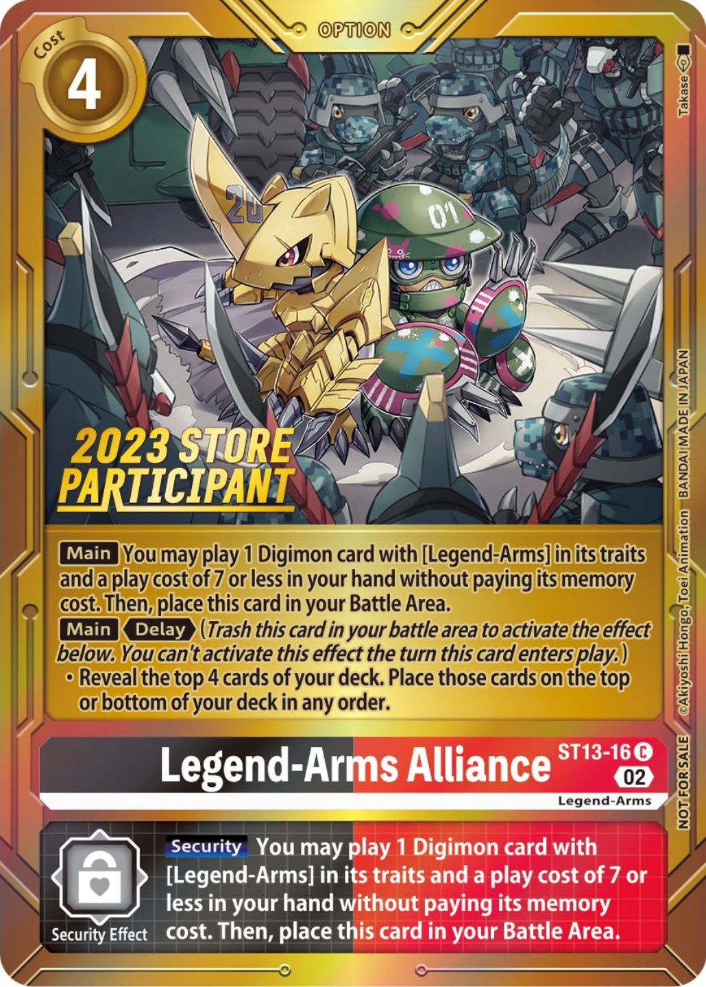 Image of Legend-Arms Alliance [ST13-16] (2023 Store Participant) [Starter Deck: Ragnaloardmon Promos]