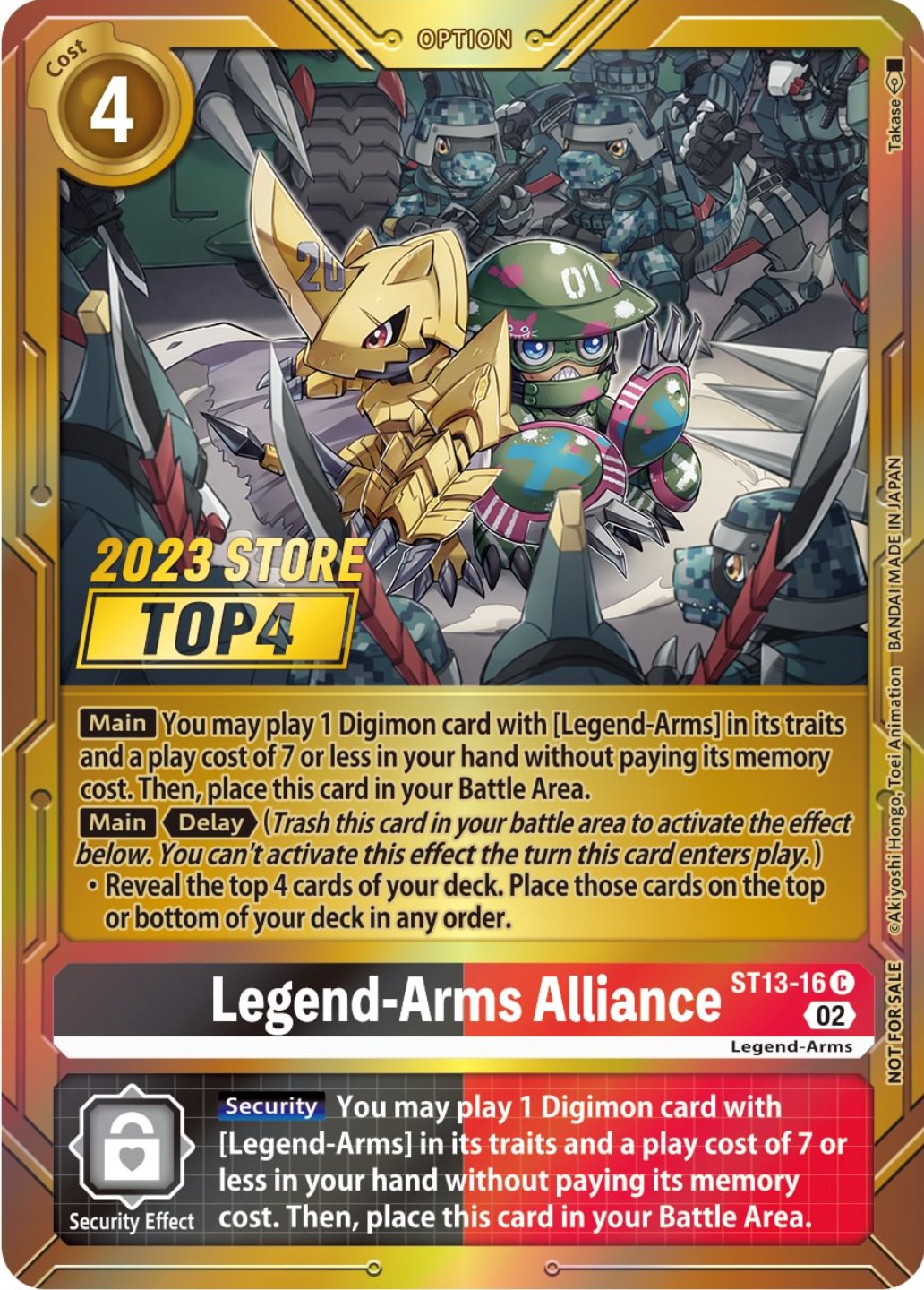 Image of Legend-Arms Alliance [ST13-16] (2023 Store Top 4) [Starter Deck: Ragnaloardmon Promos]