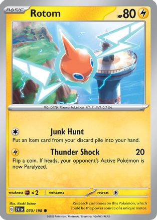 Image of Rotom (070/198) (Theme Deck Exclusive) (Cosmos Holo) [Scarlet & Violet: Black Star Promos]