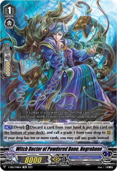 Image of Witch Doctor of Powdered Bone, Negrobone (Foil) (V-SS10/048EN) [Premium Battle Deckset 2023]