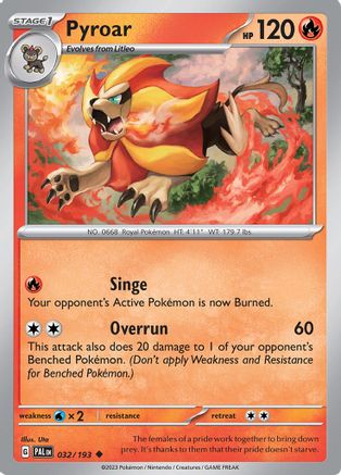 Image of Pyroar (032/193) [Scarlet & Violet: Paldea Evolved]
