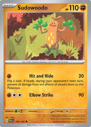 Image of Sudowoodo (109/193) [Scarlet & Violet: Paldea Evolved]