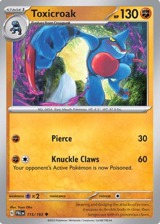 Image of Toxicroak (115/193) [Scarlet & Violet: Paldea Evolved]