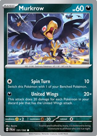 Image of Murkrow (131/193) [Scarlet & Violet: Paldea Evolved]