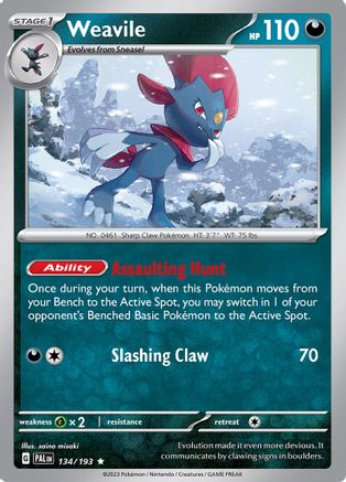 Image of Weavile (134/193) [Scarlet & Violet: Paldea Evolved]
