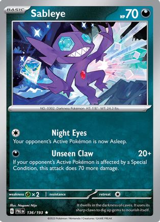 Image of Sableye (136/193) [Scarlet & Violet: Paldea Evolved]