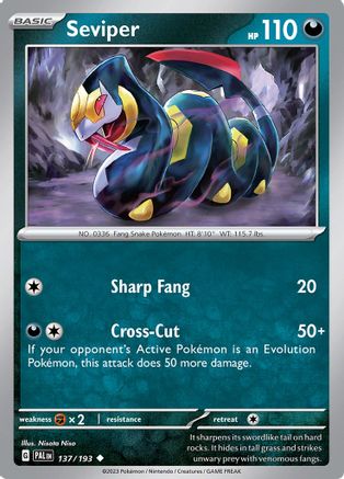 Image of Seviper (137/193) [Scarlet & Violet: Paldea Evolved]