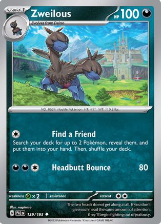 Image of Zweilous (139/193) [Scarlet & Violet: Paldea Evolved]