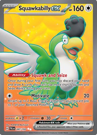 Image of Squawkabilly ex (247/193) [Scarlet & Violet: Paldea Evolved]