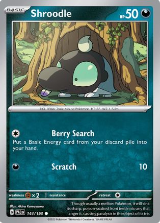Image of Shroodle (144/193) [Scarlet & Violet: Paldea Evolved]