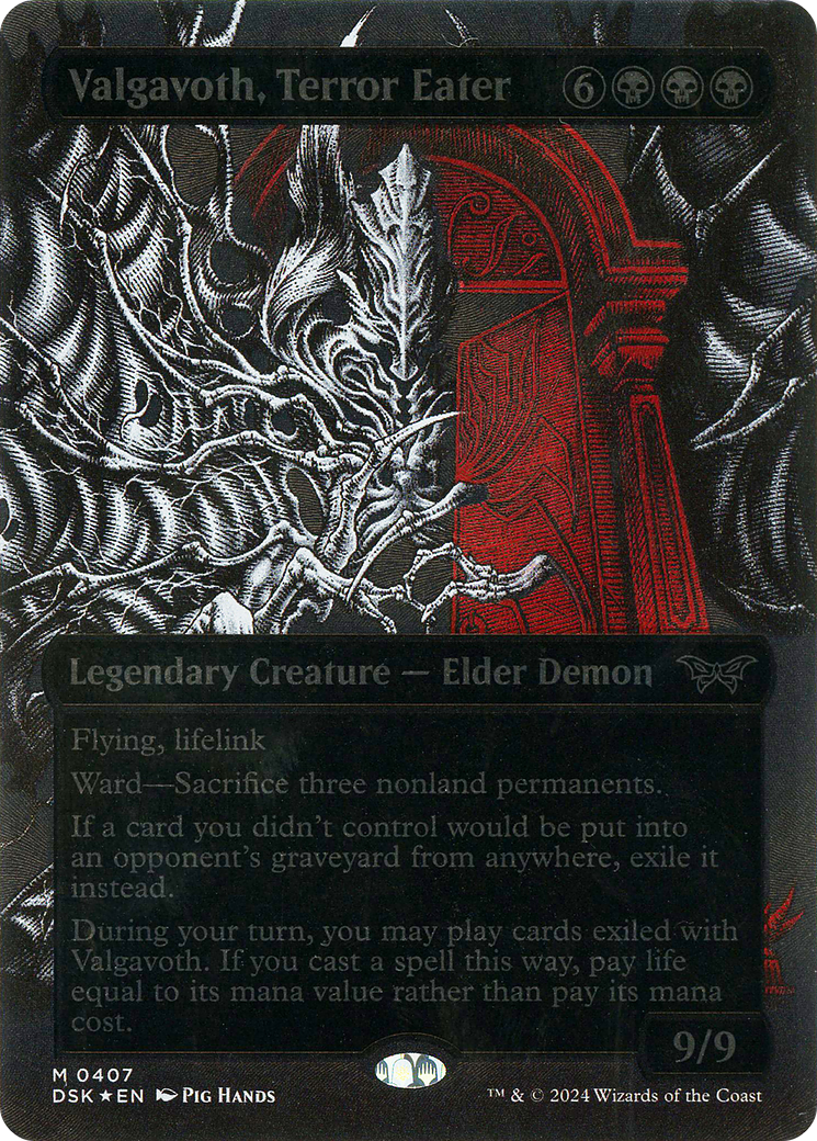 Image of Valgavoth, Terror Eater (Showcase) (Textured) [Duskmourn: House of Horror]