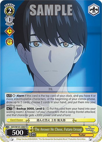 Image of The Answer He Chose, Futaro Uesugi (5HY/W101-E007 R) [The Quintessential Quintuplets Movie]