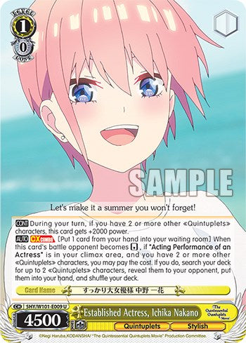 Image of Established Actress, Ichika Nakano (5HY/W101-E009 U) [The Quintessential Quintuplets Movie]