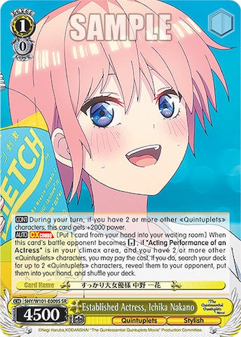 Image of Established Actress, Ichika Nakano (5HY/W101-E009S SR) [The Quintessential Quintuplets Movie]