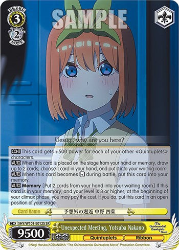Image of Unexpected Meeting, Yotsuba Nakano (5HY/W101-E012S SR) [The Quintessential Quintuplets Movie]