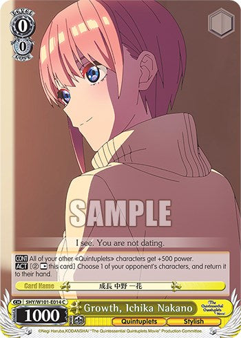 Image of Growth, Ichika Nakano (5HY/W101-E014 C) [The Quintessential Quintuplets Movie]