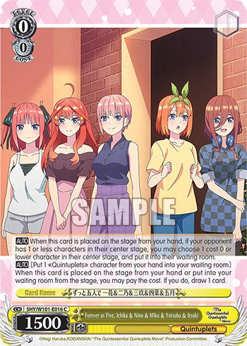 Image of Forever as Five, Ichika & Nino & Miku & Yotsuba & Itsuki (5HY/W101-E016 C) [The Quintessential Quintuplets Movie]