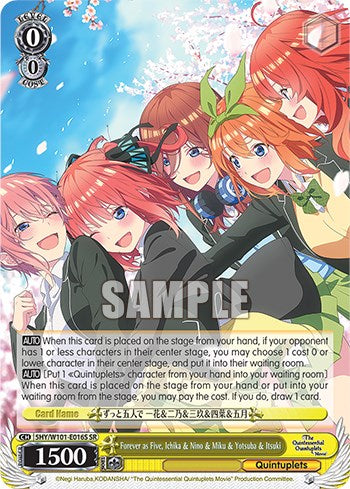 Image of Forever as Five, Ichika & Nino & Miku & Yotsuba & Itsuki (5HY/W101-E016S SR) [The Quintessential Quintuplets Movie]