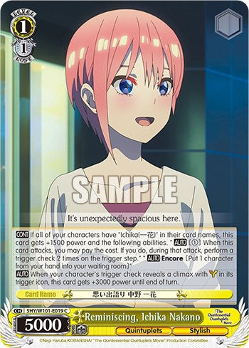 Image of Reminiscing, Ichika Nakano (5HY/W101-E019 C) [The Quintessential Quintuplets Movie]