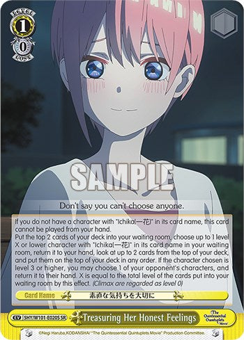 Image of Treasuring Her Honest Feelings (5HY/W101-E020S SR) [The Quintessential Quintuplets Movie]