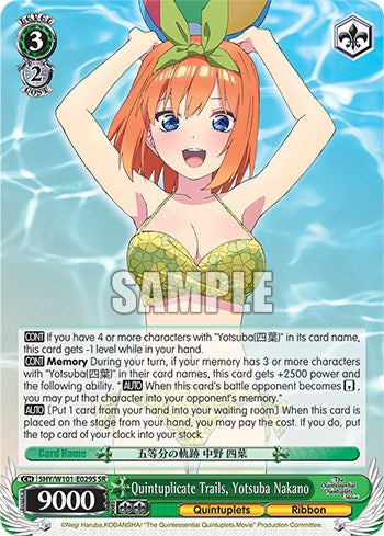 Image of Quintuplicate Trails, Yotsuba Nakano (5HY/W101-E029S SR) [The Quintessential Quintuplets Movie]