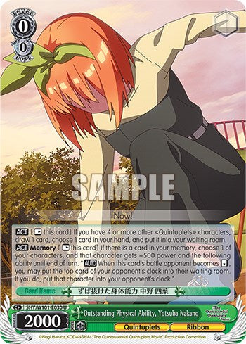Image of Outstanding Physical Ability, Yotsuba Nakano (5HY/W101-E030 U) [The Quintessential Quintuplets Movie]