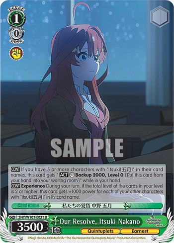 Image of Our Resolve, Itsuki Nakano (5HY/W101-E031 U) [The Quintessential Quintuplets Movie]