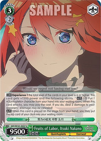 Image of Fruits of Labor, Itsuki Nakano (5HY/W101-E037 U) [The Quintessential Quintuplets Movie]