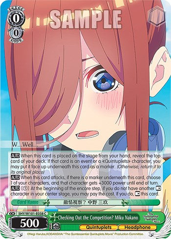Image of Checking Out the Competition? Miku Nakano (5HY/W101-E038 C) [The Quintessential Quintuplets Movie]