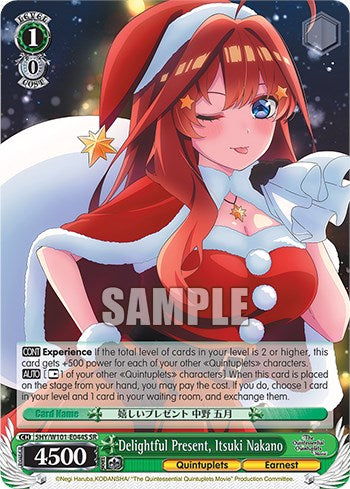 Image of Delightful Present, Itsuki Nakano (5HY/W101-E044S SR) [The Quintessential Quintuplets Movie]