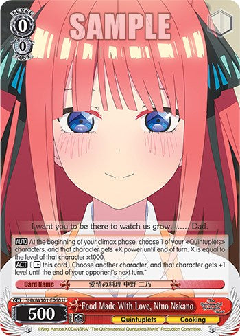 Image of Food Made With Love, Nino Nakano (5HY/W101-E060 U) [The Quintessential Quintuplets Movie]