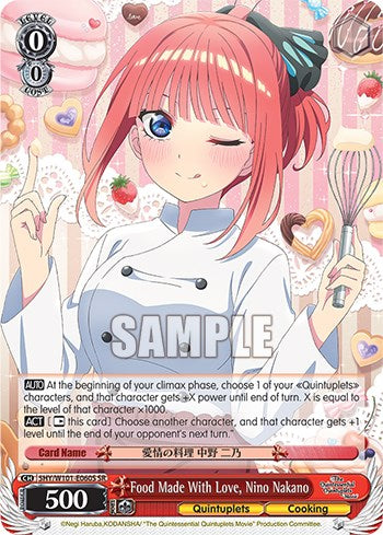Image of Food Made With Love, Nino Nakano (5HY/W101-E060S SR) [The Quintessential Quintuplets Movie]