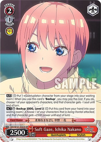 Image of Soft Gaze, Ichika Nakano (5HY/W101-E063S SR) [The Quintessential Quintuplets Movie]