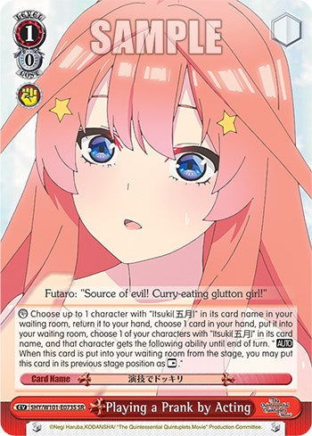 Image of Playing a Prank by Acting (5HY/W101-E073S SR) [The Quintessential Quintuplets Movie]
