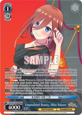 Image of Unparalleled Beauty, Miku Nakano (5HY/W101-E078OFR OFR) [The Quintessential Quintuplets Movie]