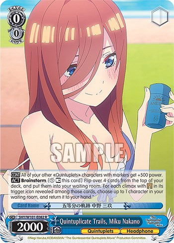 Image of Quintuplicate Trails, Miku Nakano (5HY/W101-E082 R) [The Quintessential Quintuplets Movie]