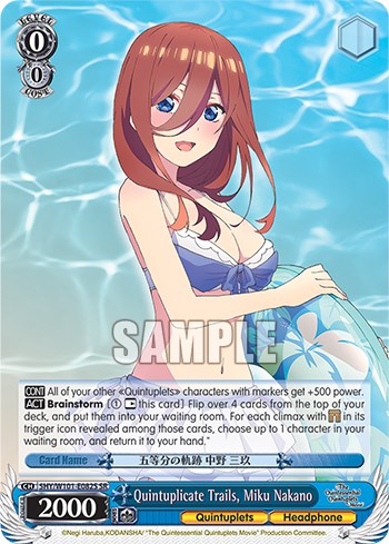 Image of Quintuplicate Trails, Miku Nakano (5HY/W101-E082S SR) [The Quintessential Quintuplets Movie]