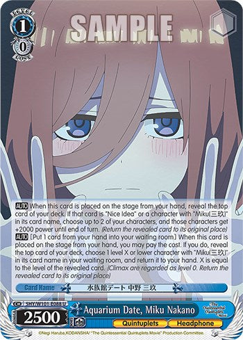 Image of Aquarium Date, Miku Nakano (5HY/W101-E088 U) [The Quintessential Quintuplets Movie]