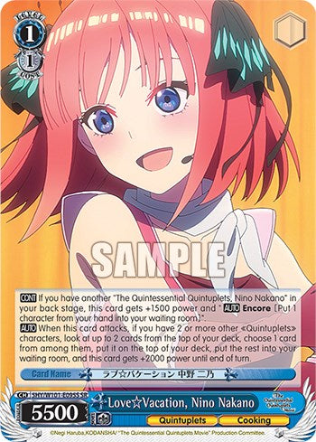Image of Love Vacation, Nino Nakano (5HY/W101-E095S SR) [The Quintessential Quintuplets Movie]