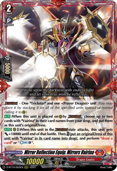 Image of Mirror Reflection Equip, Mirrors Vairina (D-BT10/003EN) [Dragon Masquerade]