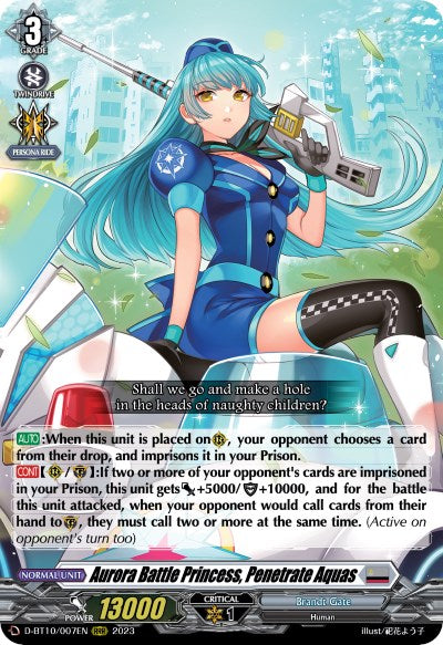 Image of Aurora Battle Princess, Penetrate Aquas (D-BT10/007EN) [Dragon Masquerade]