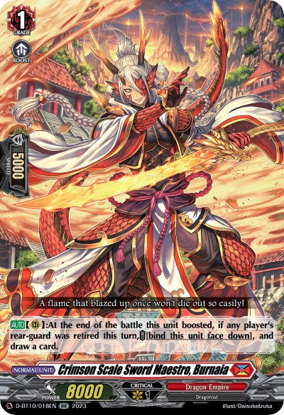 Image of Crimson Scale Sword Maestro, Burnaia (D-BT10/018EN) [Dragon Masquerade]