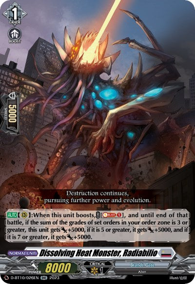 Image of Dissolving Heat Monster, Radiabilio (D-BT10/026EN) [Dragon Masquerade]